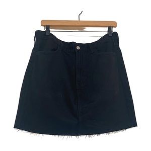 H&M Black Mini Denim Skirt. Size 10.